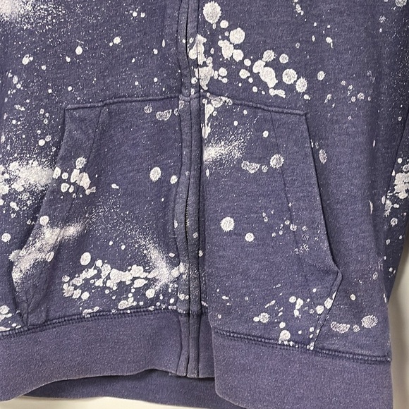 🔷CAT & JACK: BOY OR GIRL blue w/Paint splotches zip-up hooded jacket, M 8/10🔷 - Picture 4 of 6